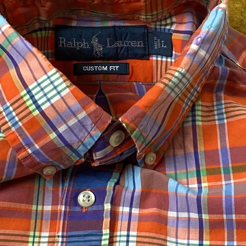 Ralph Lauren Custom Fit Men Shirts Size L